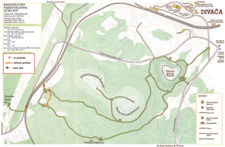 zemljevid skrajsana Krasoslovno naravoslovna ucna pot